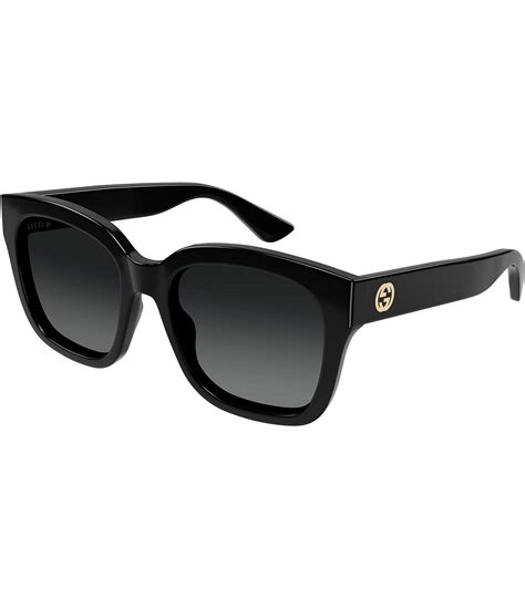 gucci black thin square sunglasses|gucci minimal 54mm square sunglasses.